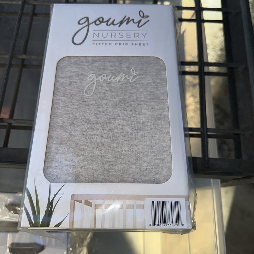 Goumi Kids Nursery Soft Bamboo Organic Cotton Fitted Crib Sheet Gray